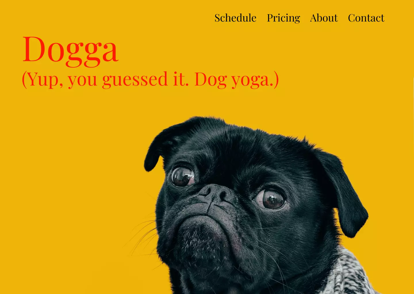 mockup design of a website