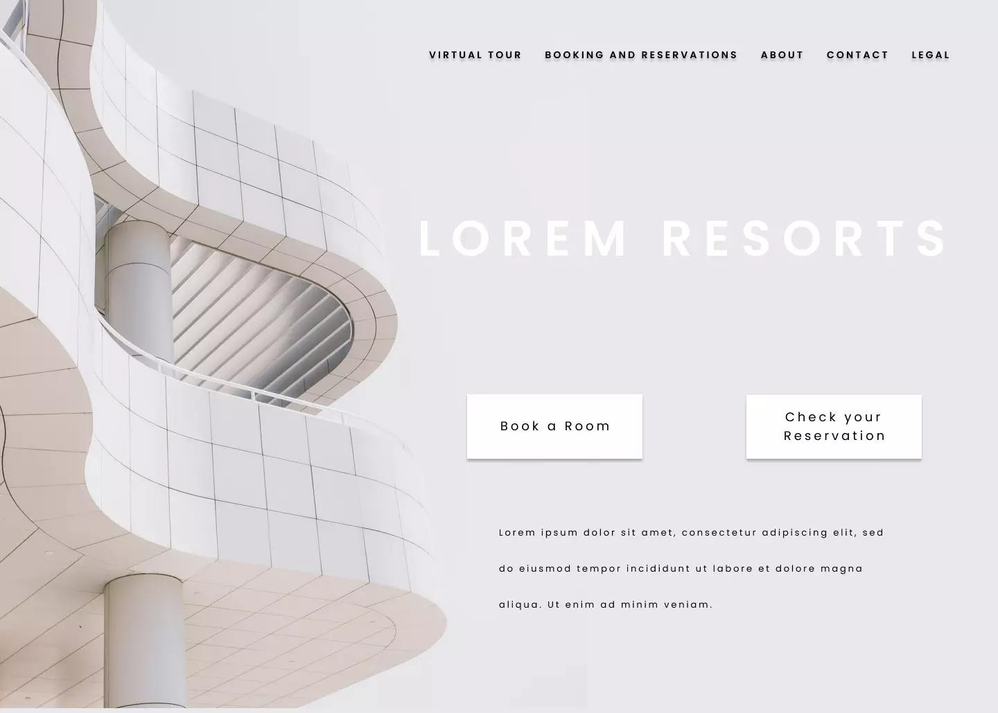 mockup design of a website